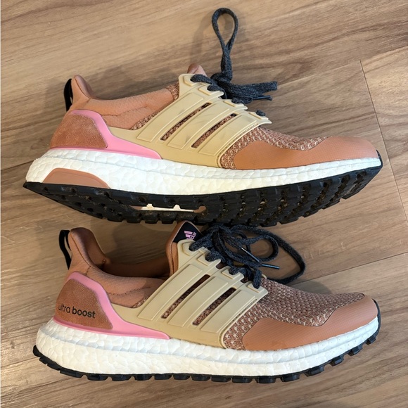 Adidas Tan and Pink Ultra Boost, 7.5. Like new! - Picture 5 of 8